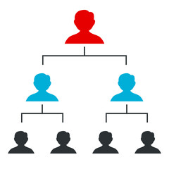 Hierarchy flat icons concept. Vector illustration. Element template for design.