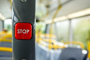 stop button an a bus