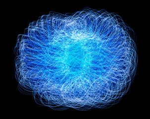abstract blue long exposure blue light pattern