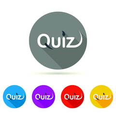 Quiz game vector illustration. Test, exam, answer, education, learning, internet, lottery. Concept for Web, Mobile, Presentations.