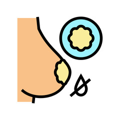 chest pad to keep milk from leaking color icon vector. chest pad to keep milk from leaking sign. isolated symbol illustration