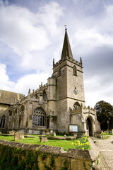 Fototapeta na wymiar view of St. Cyriac's Church, Lacock, Wiltshire, UK