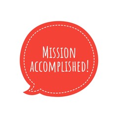 ''Mission accomplished'' Lettering
