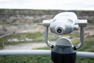 view of Dinosaur Provincial Park, Alberta, Canada, near Drumheller