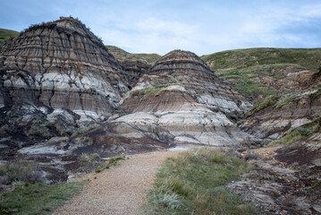 view of Dinosaur Provincial Park, Alberta, Canada, near Drumheller