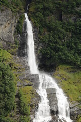 waterfall in the mountains