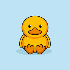 Cute baby duck mascot design