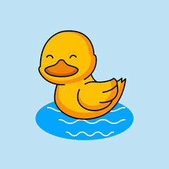 Cute baby duck mascot design