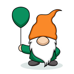 Cute gnome in St. Patrick's Day mascot