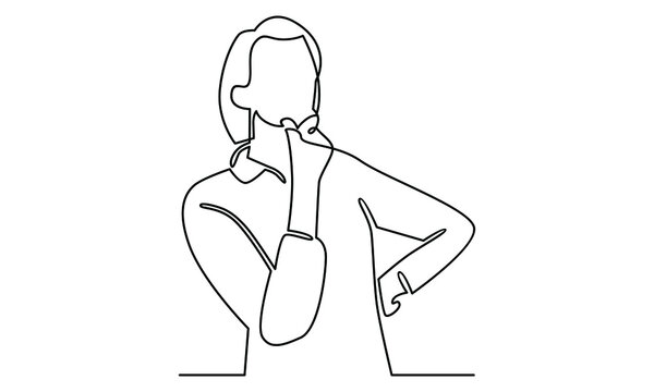recommend clip art: Continue line of thinking woman