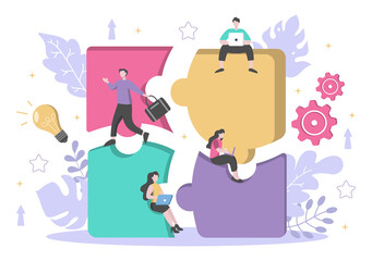 Idea Startup Flat Illustration of business Development process, Innovation product, and creative idea.