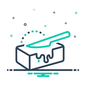 butter knife cutting butter block clip art preview