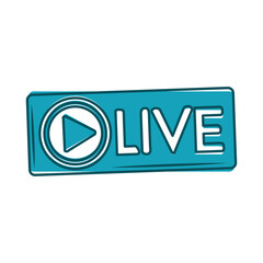 live blog play web content blue design