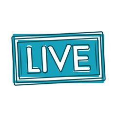 live broadcasting digital multimedia blue design