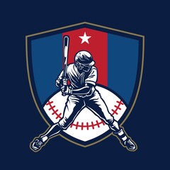 baseball badge graphic