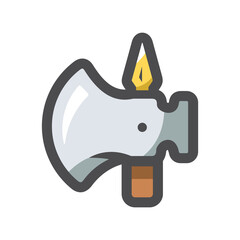 Halberd Medieval weapons Vector icon Cartoon illustration.