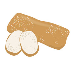 ciabatta bakery graphic illustration design