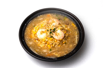 フカヒレあんかけ炒飯　Fried rice and Chinese shark fin soup 