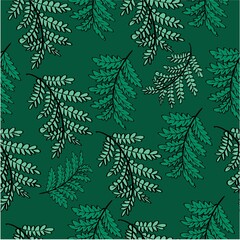 Seamless pattern leaf vector background