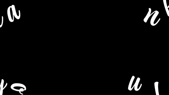 Thank you Animated Text. Cute Lettering in a Transparent Background.