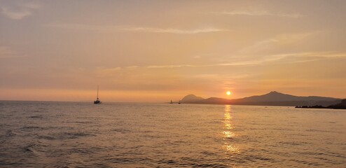 요트에서 바라본 바다