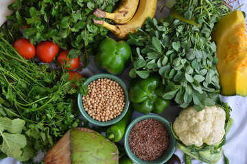 vegetables, pulses and fruits