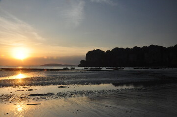 sunset on the beach