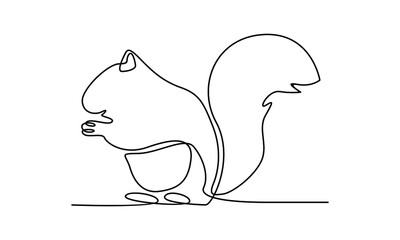 Continue line of squirrel icon
