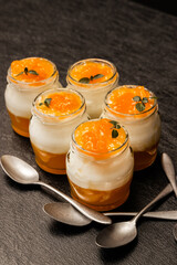 フルーツババロアゼリー　Cute orange bavarois jelly photo 