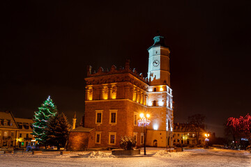 Obraz premium Winter in Sandomierz - Swietokrzyskie Voivodeship, Poland