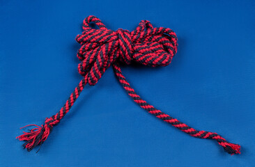 cotton rope on a uniform background