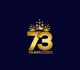 73 Year Anniversary Day background Concept
