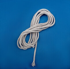 cotton rope on a uniform background