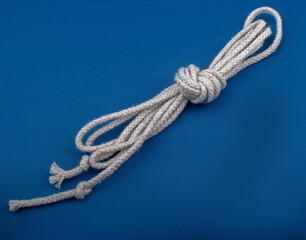 cotton rope on a uniform background