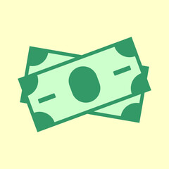 money cash icon flat design vector