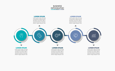 Naklejka premium Business data visualization. timeline infographic icons designed for abstract background template