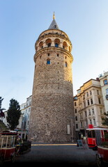 Fototapeta na wymiar Galata Tower in the old town of Istanbul, Turkey.