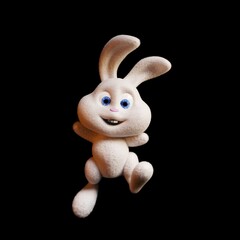 Coniglio pasquale, Pasqua, rendering 3d, uova pasquali