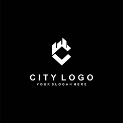 City logo with letter C concept