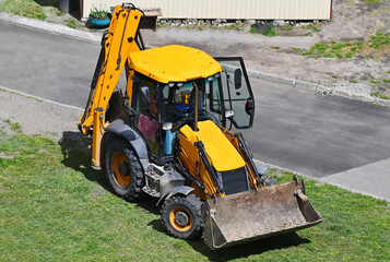 Bulldozer on construction site