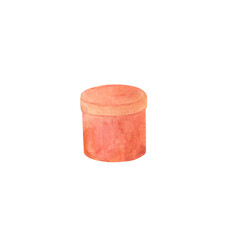 Watercolor illustration of different styles of armchair. Stylish armchair made of corduroy.