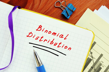  Binomial Distribution phrase on the piece of paper.