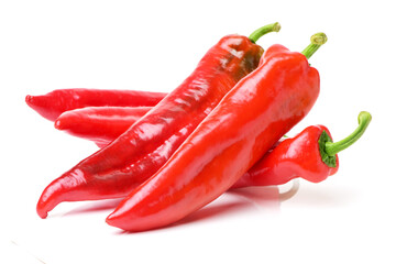 Fresh red pepper on white background