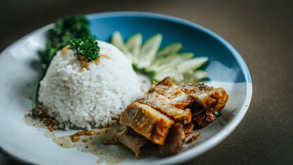 rice with pork
