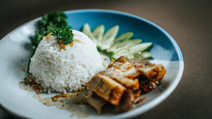 rice with pork