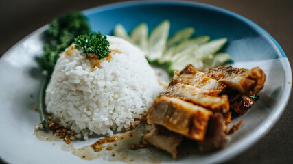 rice with pork