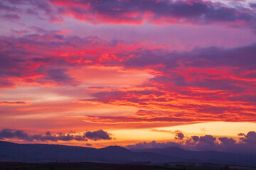 美瑛　新栄の丘　夕暮れ