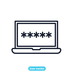 password icon. Security symbol template for graphic and web design collection logo vector illustration