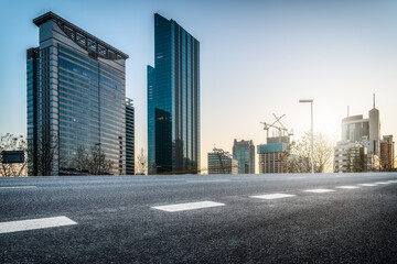 Fototapeta premium Guangzhou city roads and modern buildings