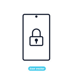 lock smartphone icon. Security symbol template for graphic and web design collection logo vector illustration